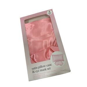 NEW WITH BOX Pink Satin Pillow Case (Eye Mask not included)